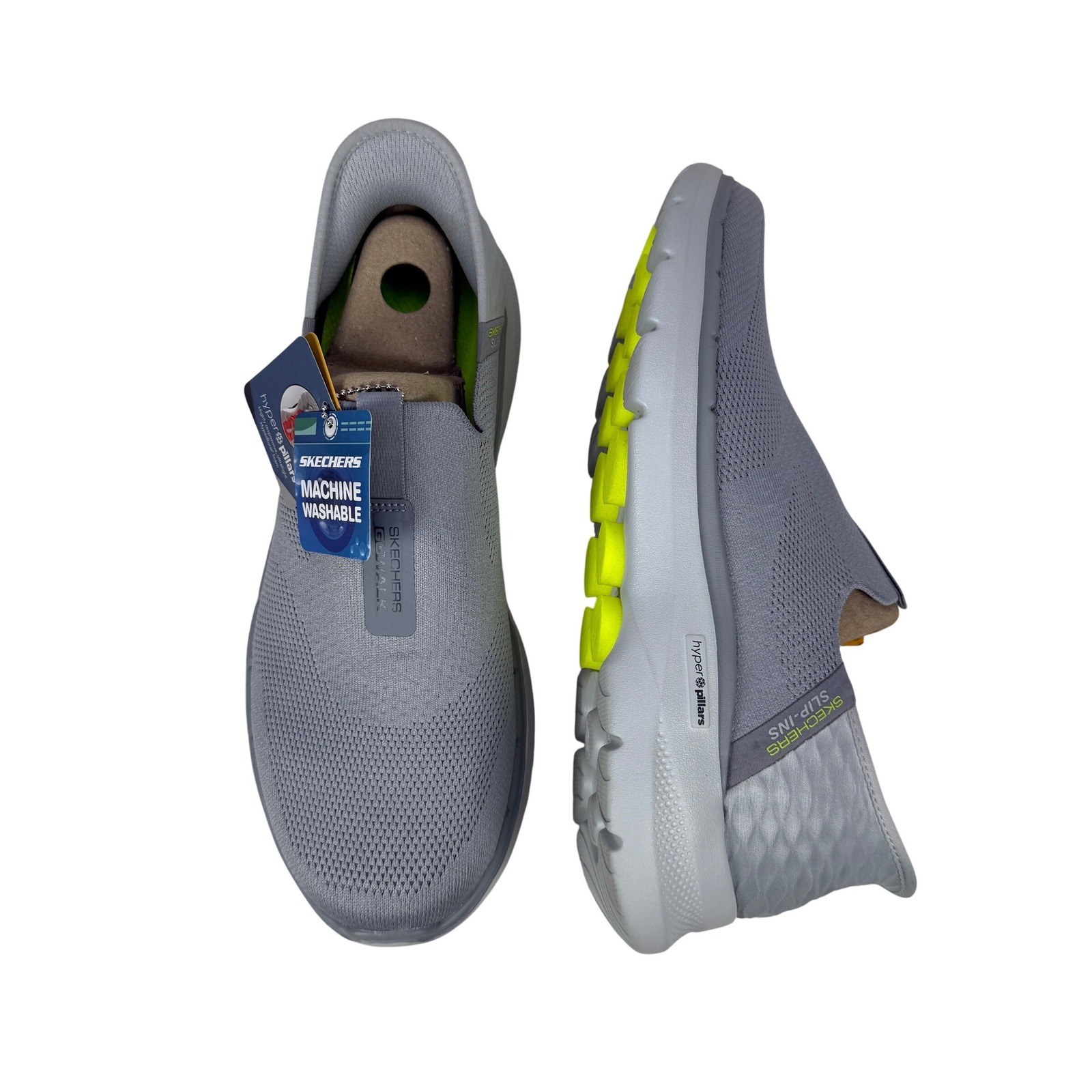 Skechers Go Walk 6 Slip Ins Athletic Walking Shoes Mens 10.5 Ee Gray 216278